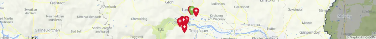 Kartenansicht für Apotheken-Notdienste in der Nähe von Gedersdorf (Krems (Land), Niederösterreich)